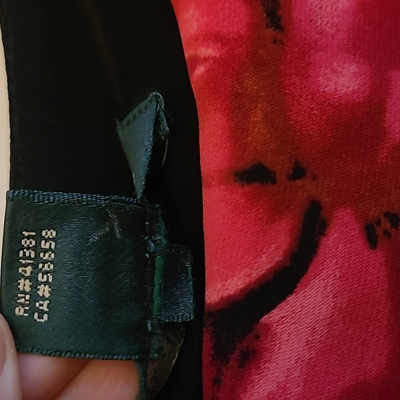 NWOT Lauren Ralph Lauren Ruched Side Three-quarter Sleeved Lined Floral … - Picture 8 of 16